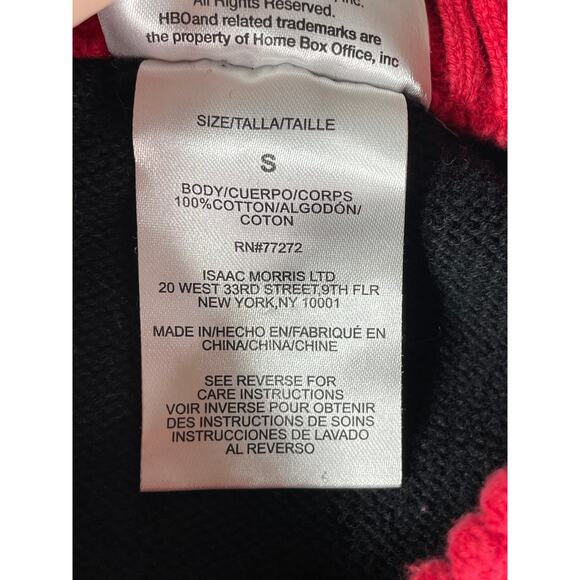 Game of Thrones Christmas Sweater Mens Small Black Knit Pullover Realm Westeros - Picture 3 of 7